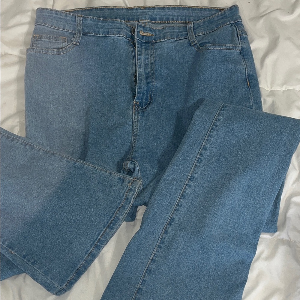 SHEIN Blue Boot Cut Jeans